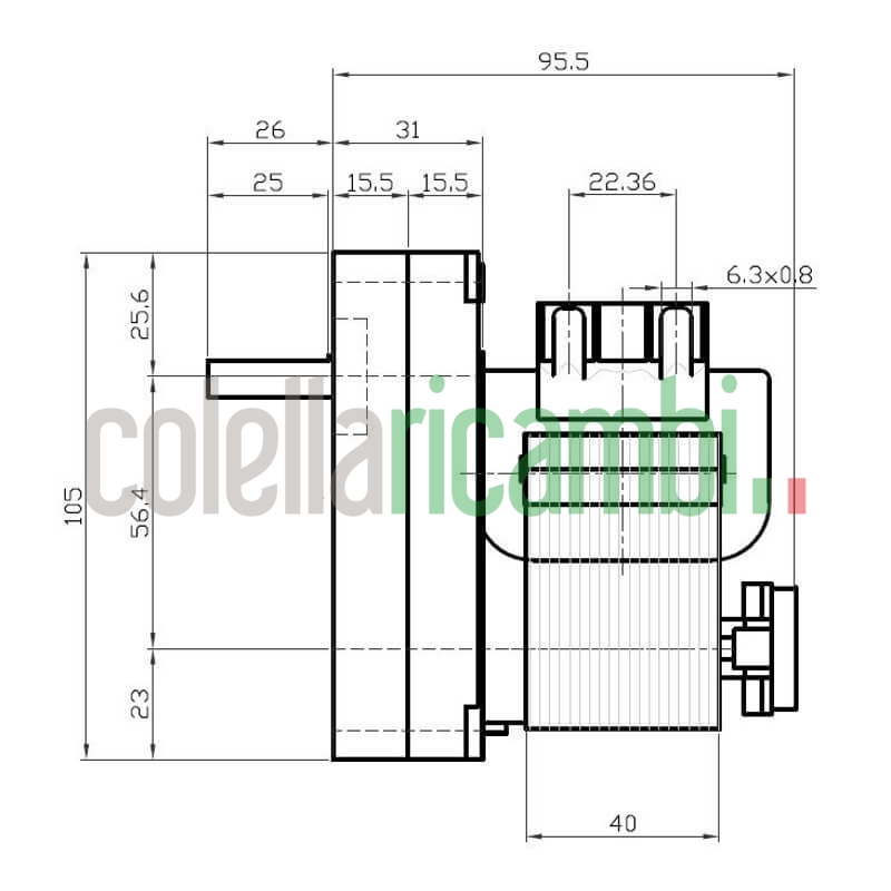Motoriduttore Kenta K9177350 stufe a pellet 14702074
