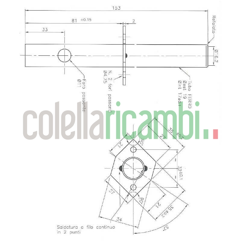 Kit resistenza accensione per stufe a pellet con tubo convogliatore d'aria 14701043