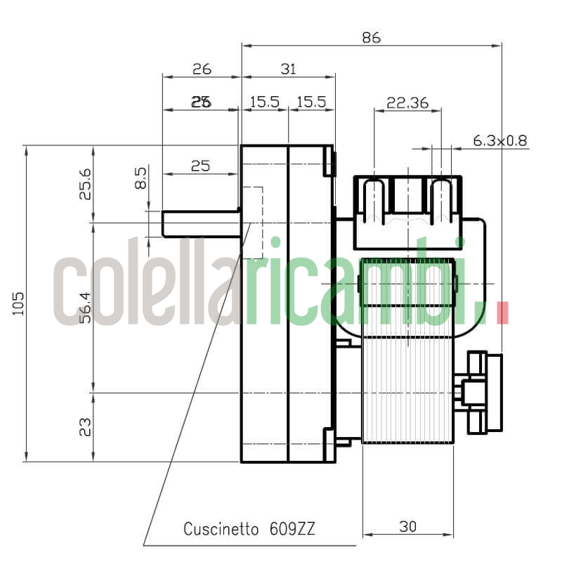 Motoriduttore Kenta K9175051 stufe a pellet 14702065