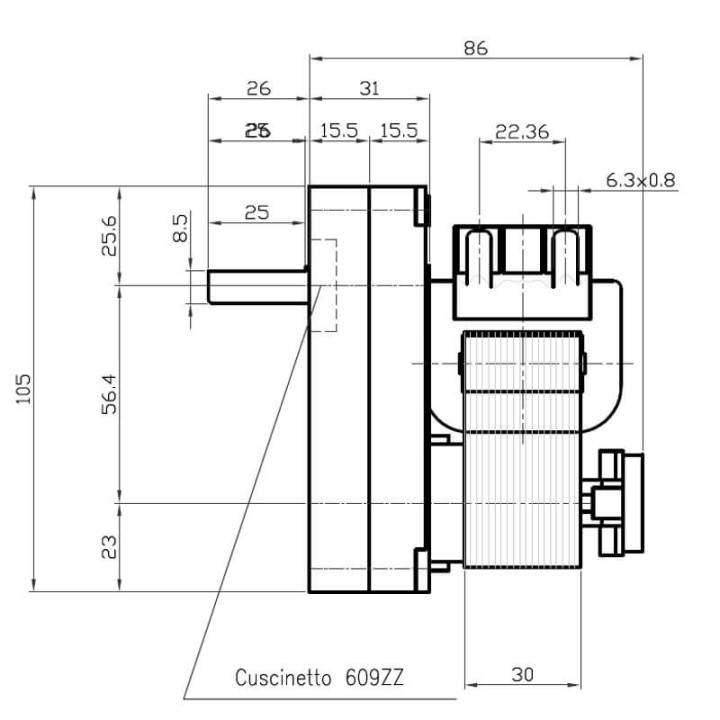 Motoriduttore Kenta K9175051 stufe a pellet 14702065