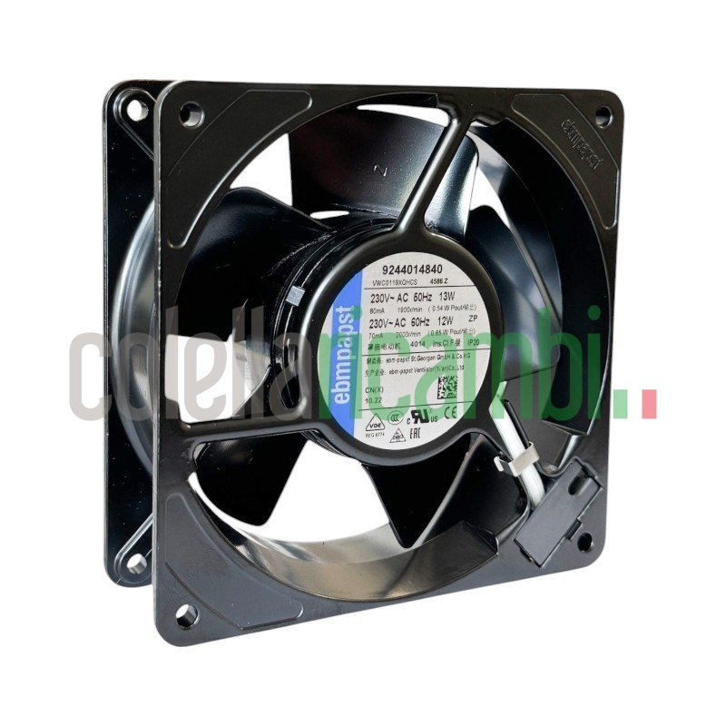 Ventilatore assiale con struttura e rotore in metallo stufe a pellet 14703011