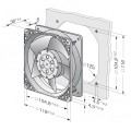 Ventilatore assiale con struttura e rotore in metallo stufe a pellet 14703011