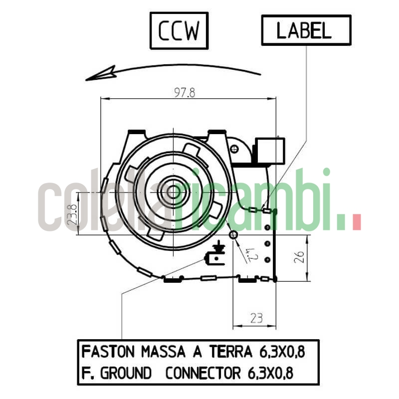 Ventola tangenziale FERGAS 4M5606 stufe a pellet 14706026