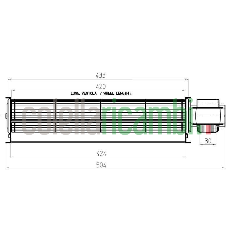 Ventola tangenziale FERGAS 4M5606 stufe a pellet 14706026