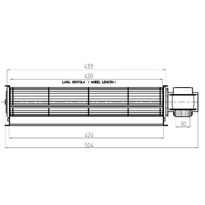 Ventola tangenziale FERGAS 4M5606 stufe a pellet 14706026