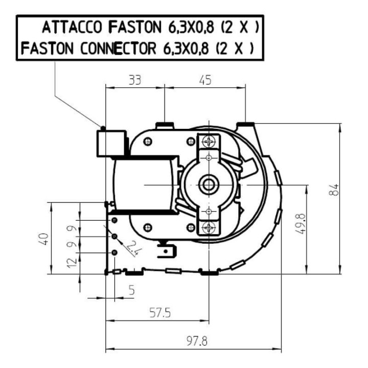 Vendita Ventola tangenziale FERGAS 4M5606 stufe a pellet 14706026