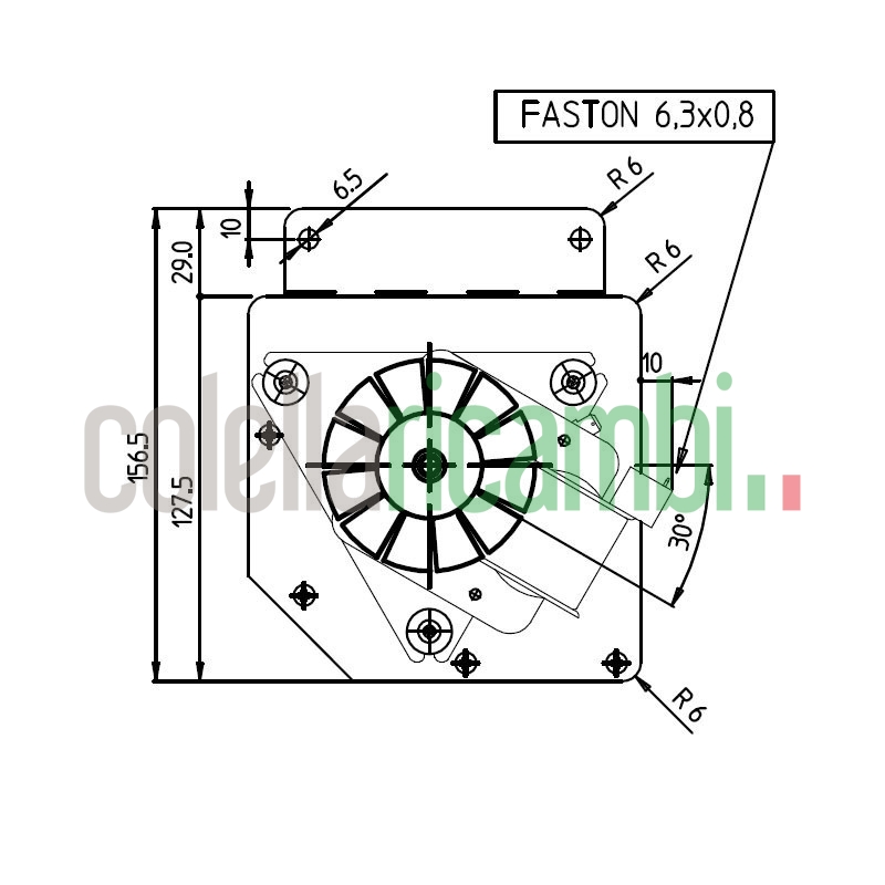 Ventola tangenziale per stufa a pellet 14706038
