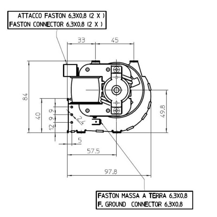 Ventola tangenziale FERGAS 4M0406 stufe a pellet 14706036