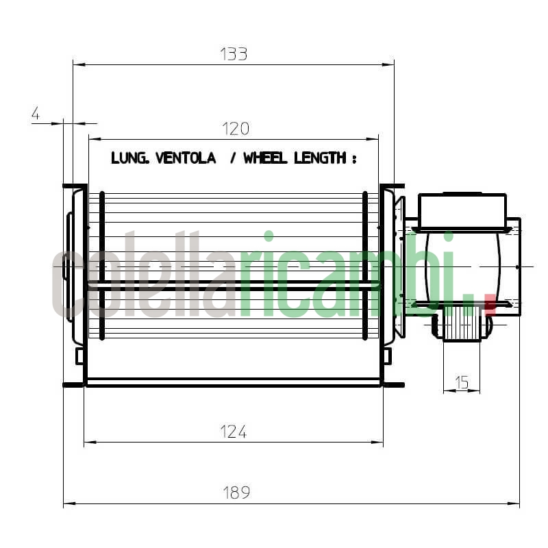 Ventola tangenziale FERGAS 4M0406 stufe a pellet 14706036