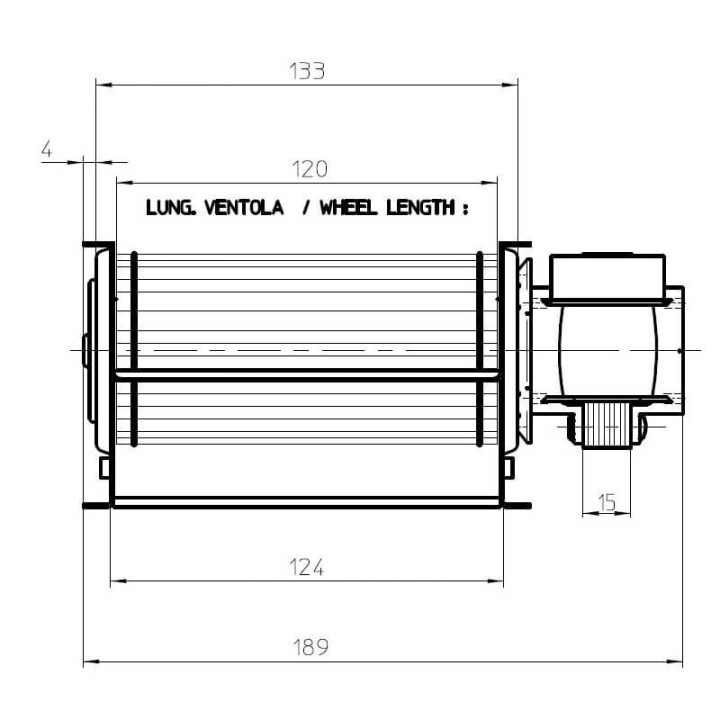 Ventola tangenziale FERGAS 4M0406 stufe a pellet 14706036
