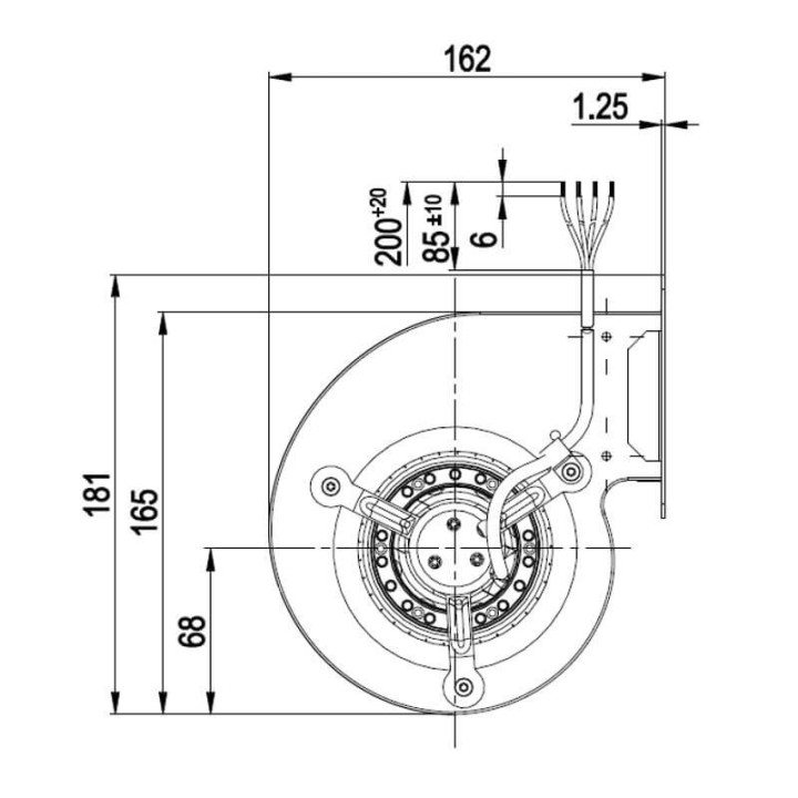 Ventilatore centrifugo D2E097-BI56-48 stufe a pellet 14706081