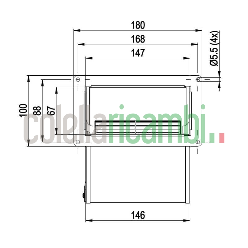 Ventilatore centrifugo D2E097-BI56-48 stufe a pellet 14706081