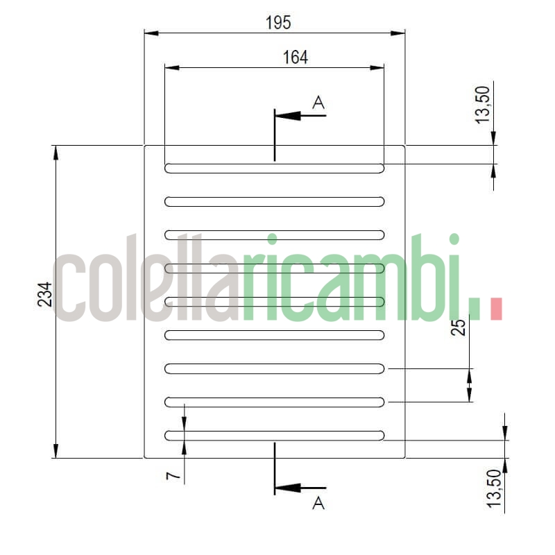Griglia in ghisa per camini 14810013