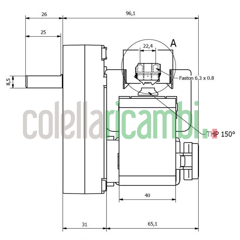 Motoriduttore Kenta K9177280 stufe a pellet 14702080