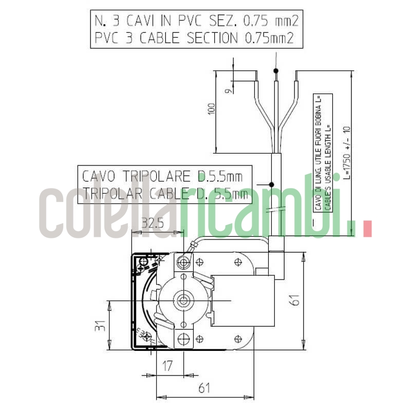 Ventola tangenziale FERGAS 4F32578 stufe a pellet 14706051