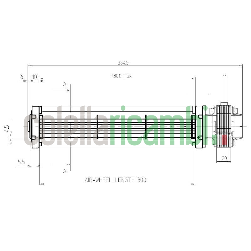 Ventola tangenziale FERGAS 4F32578 stufe a pellet 14706051