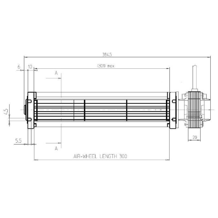 Ventola tangenziale FERGAS 4F32578 stufe a pellet 14706051