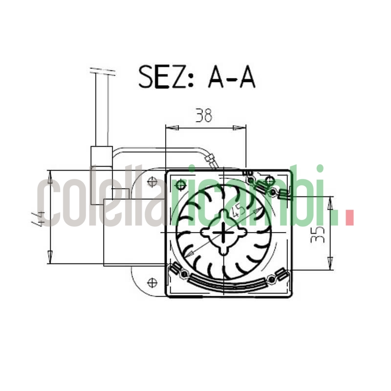 Ventola tangenziale FERGAS 4F32578 stufe a pellet 14706051