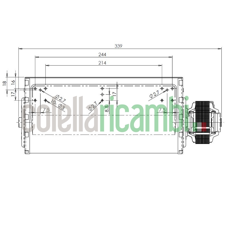Ventola tangenziale TRIAL THS27B5-007 stufe a pellet 14706091