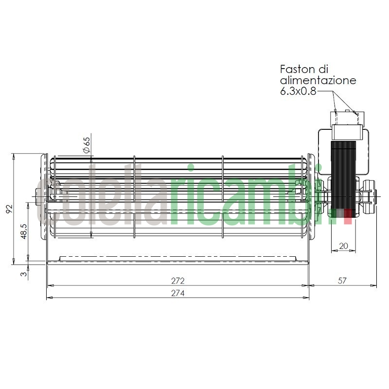 Ventola tangenziale TRIAL THS27B5-007 stufe a pellet 14706091