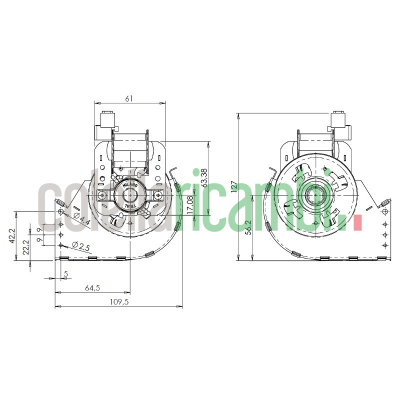 Ventola tangenziale TRIAL THS27B5-007 stufe a pellet 14706091