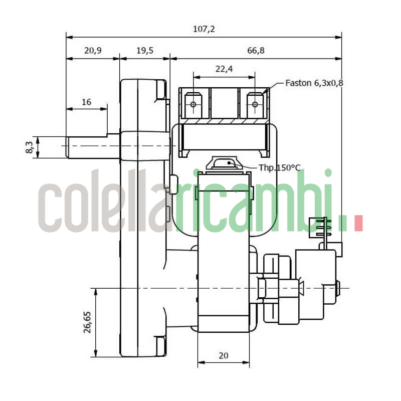 Motoriduttore Kenta K9113000 stufe a pellet 14702085