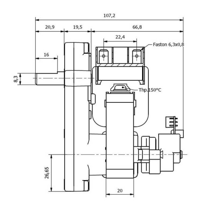 Motoriduttore Kenta K9113000 stufe a pellet 14702085