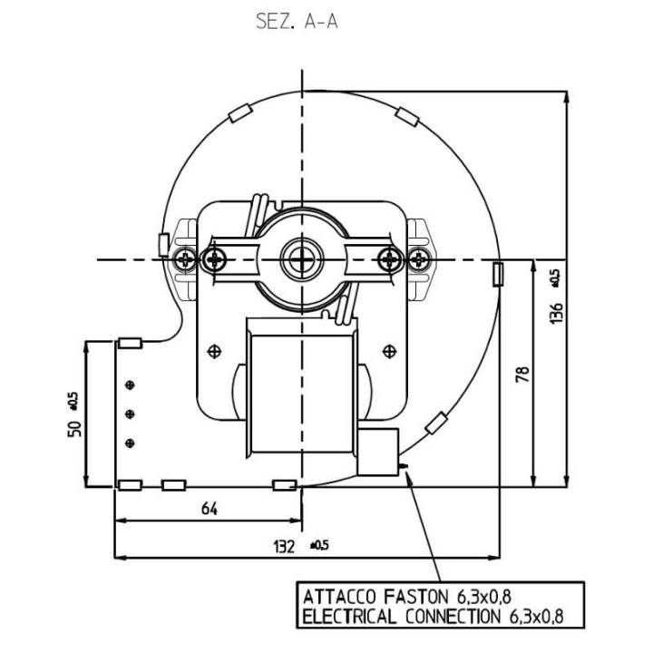 Ventilatore centrifugo CDF-DA 80X83-35 doppia aspirazione stufe a pellet 14706068