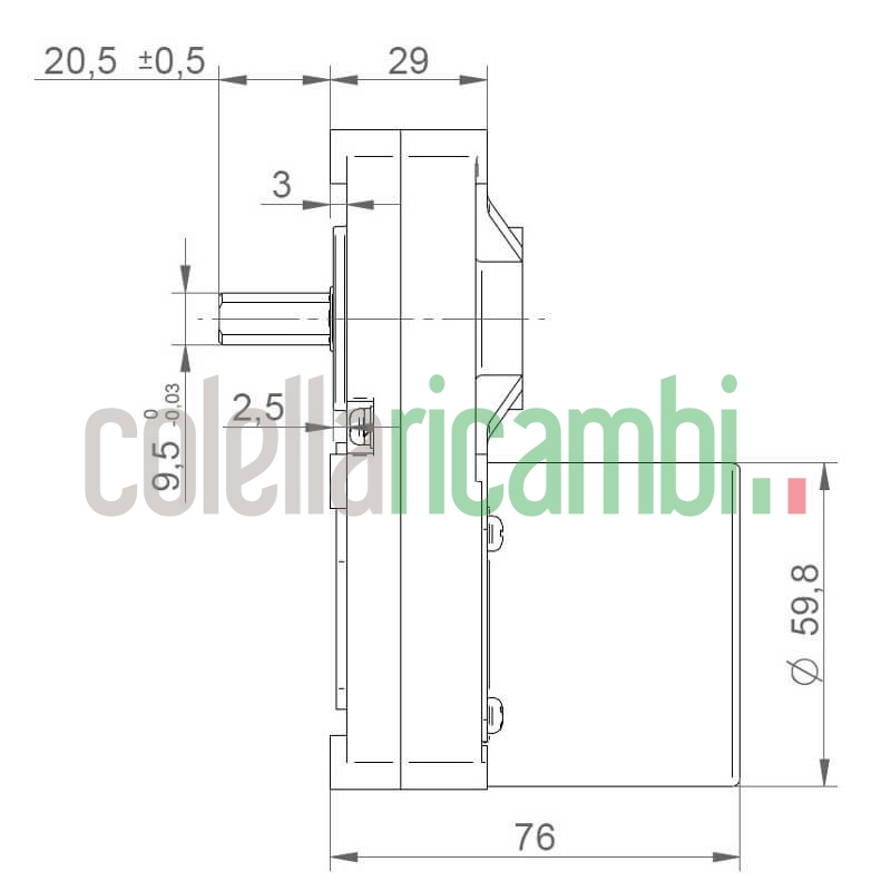 Motoriduttore brushless 24V IPC GMF420D901 stufe a pellet 14702156