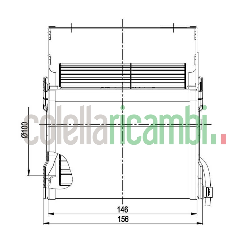 Ventilatore centrifugo D2E120 AA01-04 per stufa a pellet 14706011
