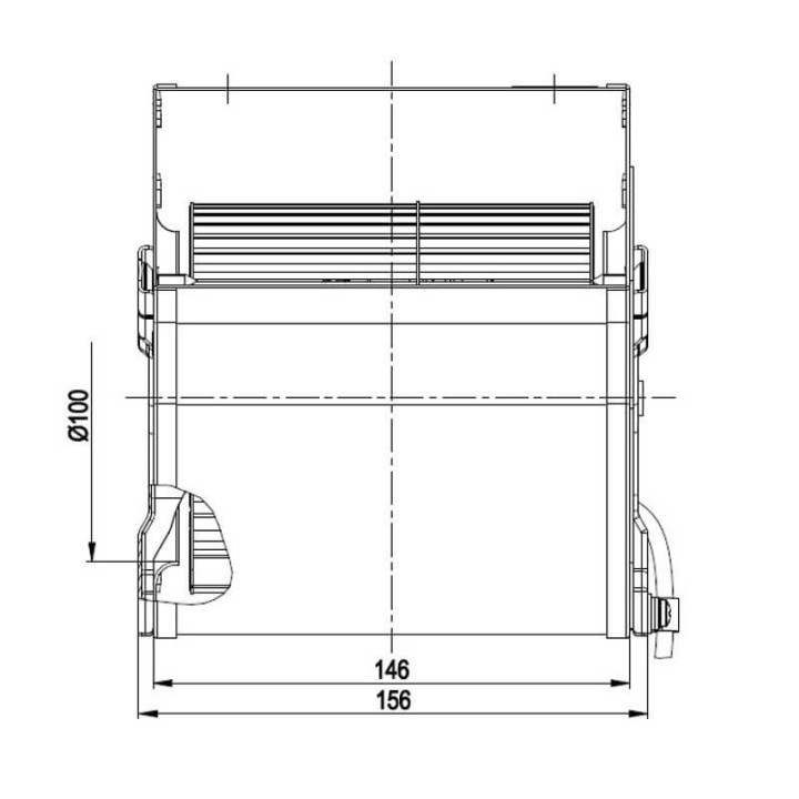 Ventilatore centrifugo D2E120 AA01-04 per stufa a pellet 14706011