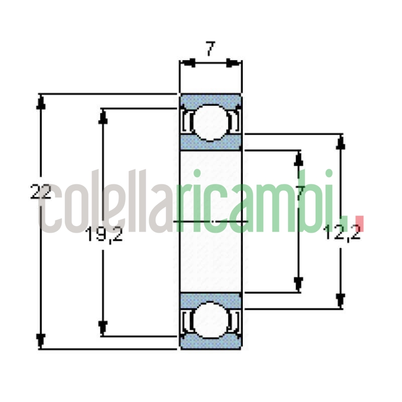 Cuscinetto a sfera Scanalato 627-2Z Schermato stufe a pellet 14706105