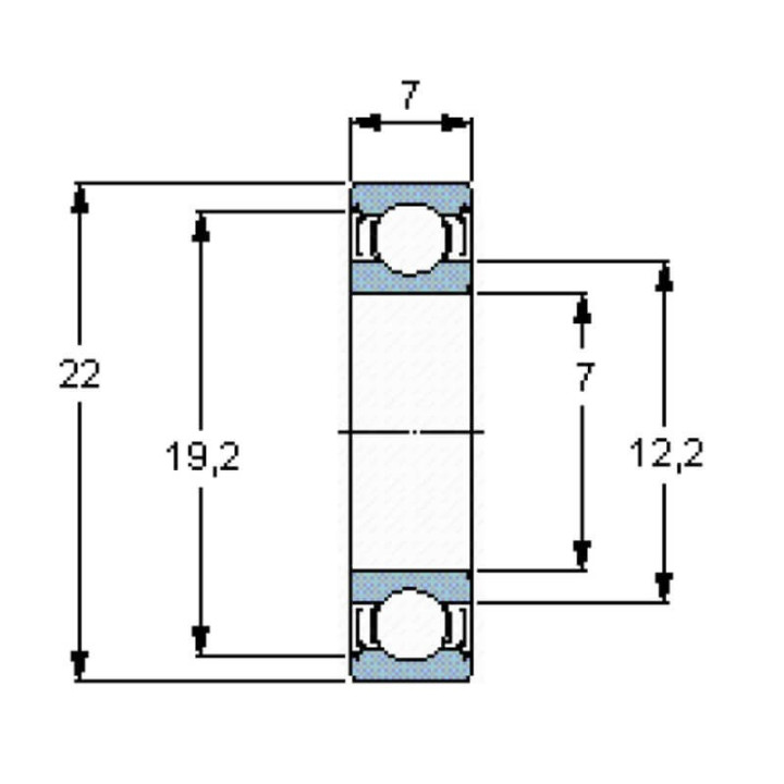 Cuscinetto a sfera Scanalato 627-2Z Schermato stufe a pellet 14706105