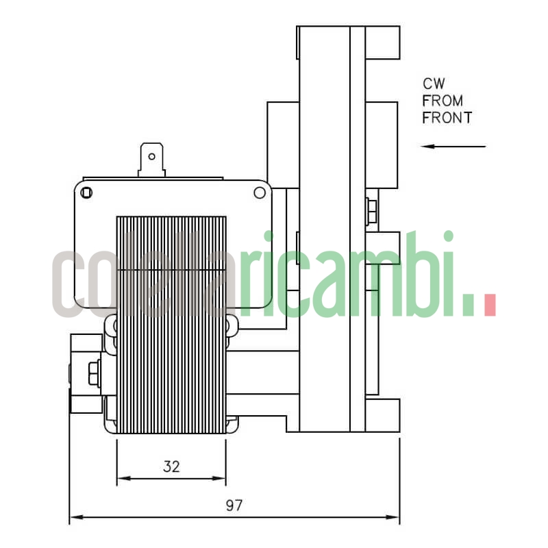Motoriduttore Mellor FB1417 stufe a pellet 14702027