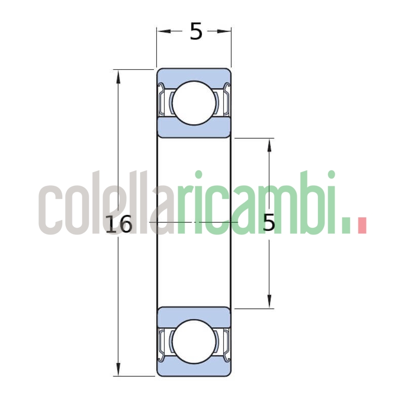 Cuscinetto a sfera Scanalato 625-2Z Schermato stufe a pellet 14706103