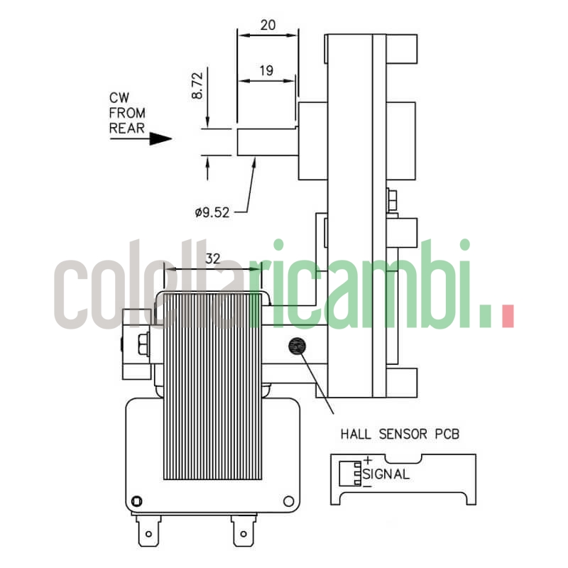 Motoriduttore Mellor FB1349 stufe a pellet 14702029