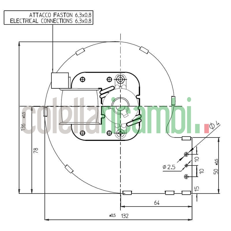 Ventilatore centrifugo CFO 80X42 H20 stufe a pellet 14706075