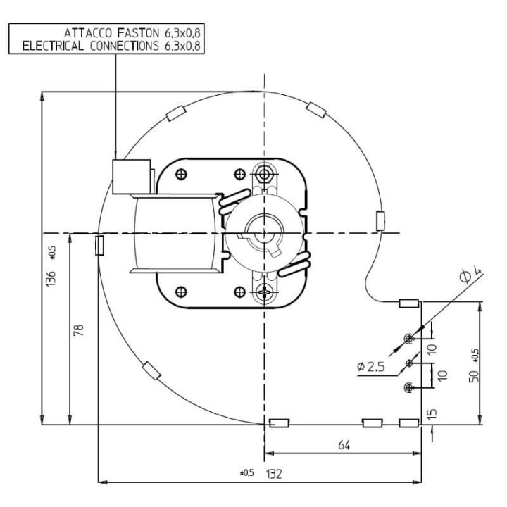 Ventilatore centrifugo CFO 80X42 H20 stufe a pellet 14706075