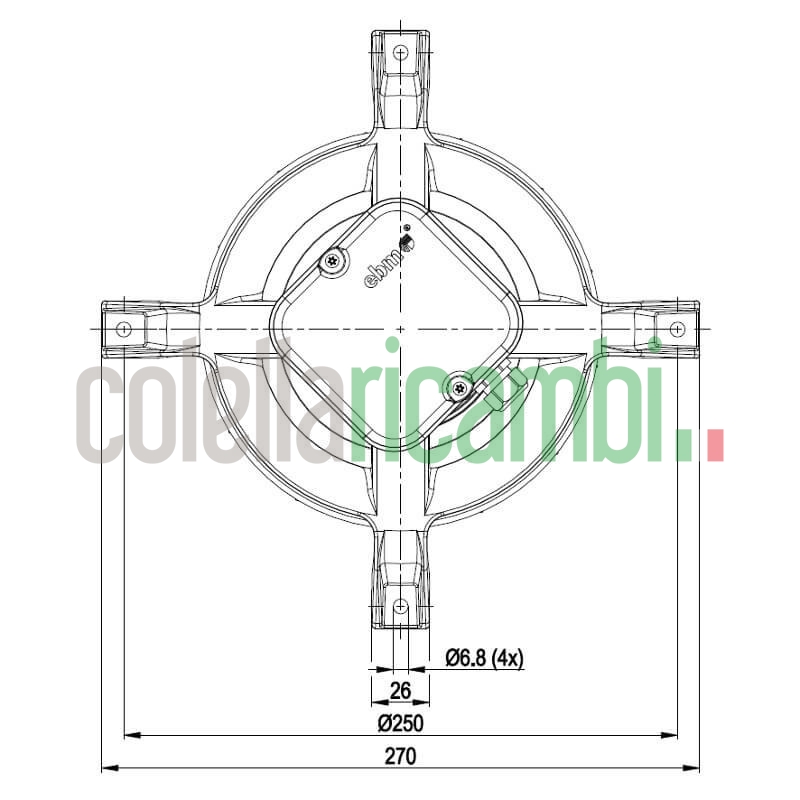 Estrattore - aspiratore fumi EBM R2E180-AH05-27 per stufe a pellet 14706086
