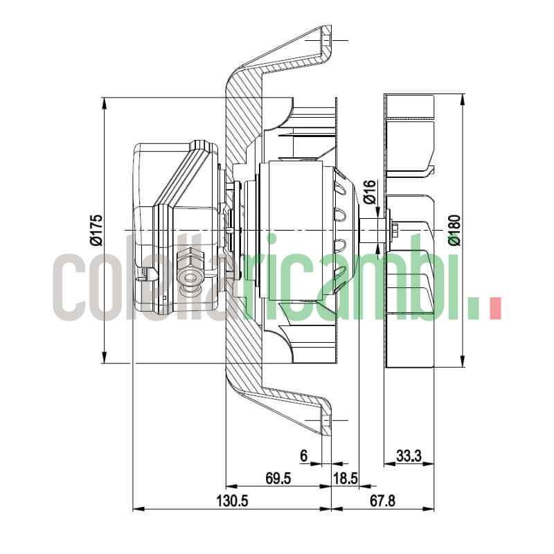 Estrattore - aspiratore fumi EBM R2E180-AH05-27 per stufe a pellet 14706086