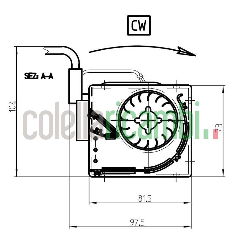 Ventola tangenziale FERGAS 4B30426 stufe a pellet 14706057