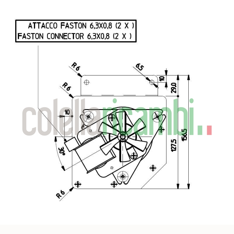 Ventola tangenziale per stufa a pellet 14706055