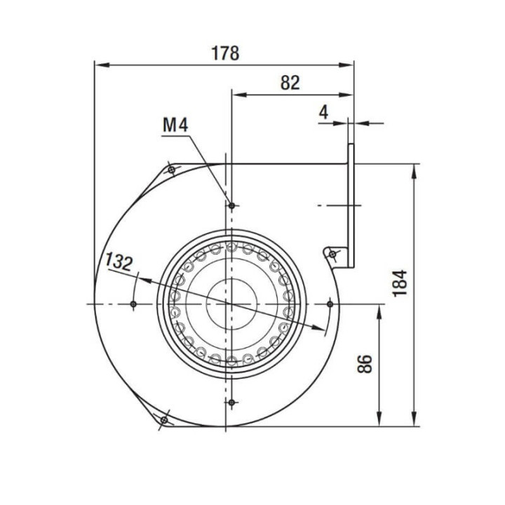 Ventilatore centrifugo G2E120-AR77-01 per stufa a pellet 14706061