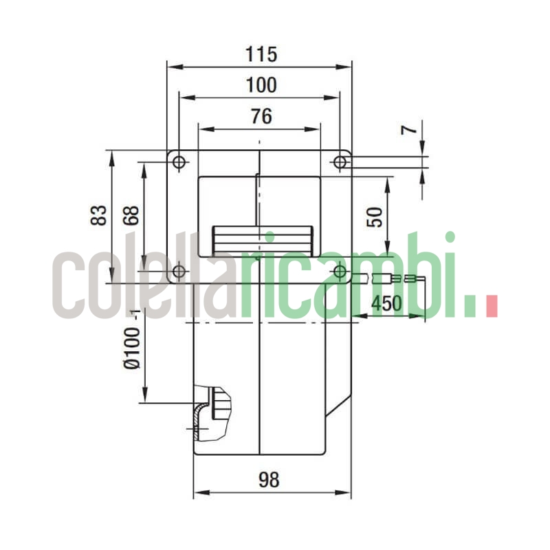 Ventilatore centrifugo G2E120-AR77-01 per stufa a pellet 14706061