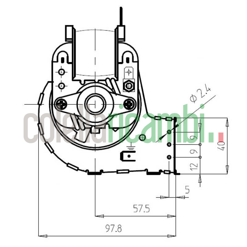Ventola tangenziale FERGAS 116823 stufe a pellet 14706139