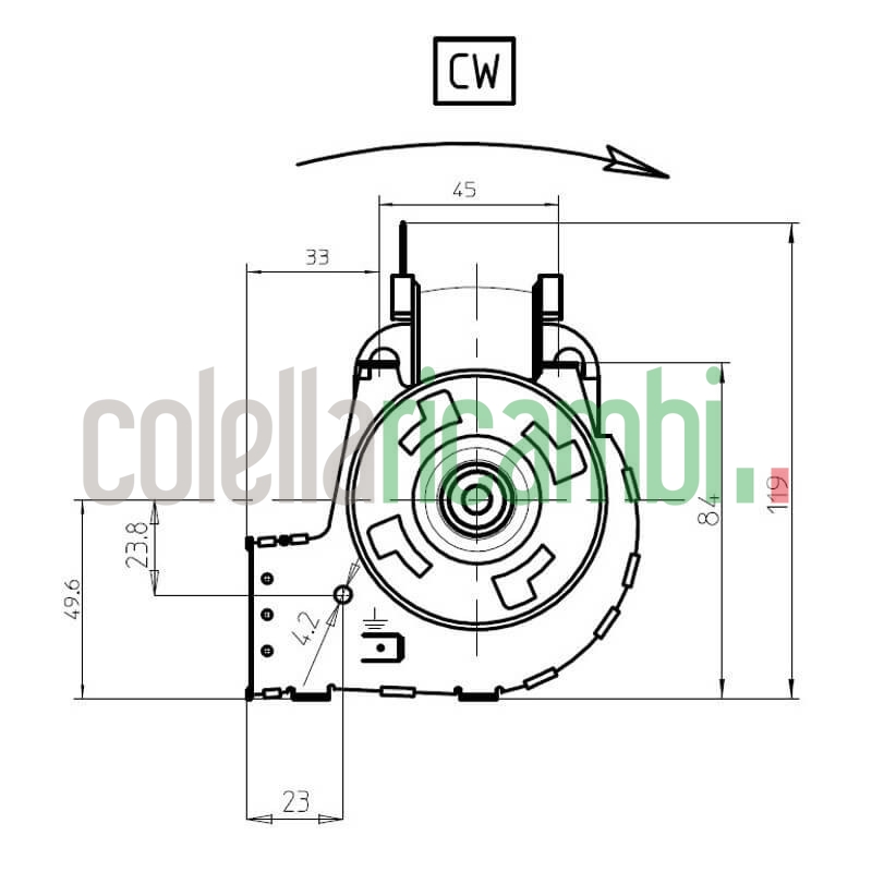 Ventola tangenziale FERGAS 116823 stufe a pellet 14706139