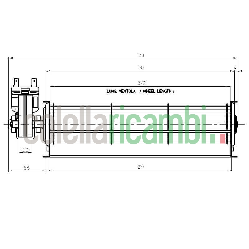 Ventola tangenziale FERGAS 116823 stufe a pellet 14706139