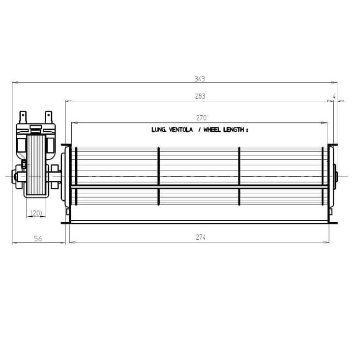 Ventola tangenziale FERGAS 116823 stufe a pellet 14706139