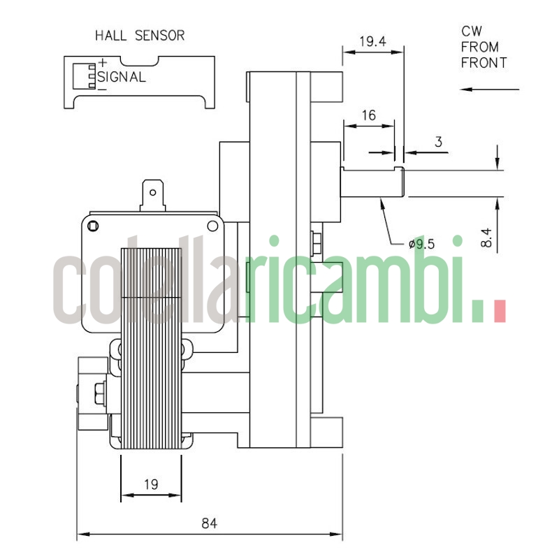 Motoriduttore Mellor FB1344 stufe a pellet 14702026