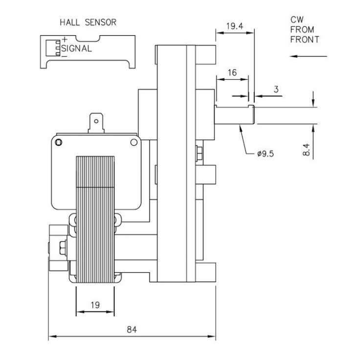 Motoriduttore Mellor FB1344 stufe a pellet 14702026
